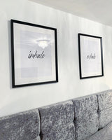 Inhale Exhale Set Of 2 Bedroom Simple Wall Decor Prints by WinsterCreations™ Official Store