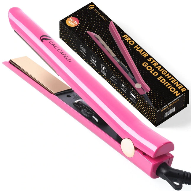 Pro-Series 1″ Titanium Hair Straightener Pink by Calicapelli Hair Tools