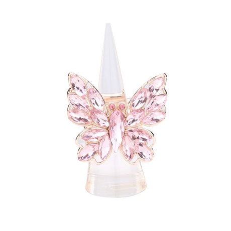 Marquise Stone Cluster Butterfly Stretch Ring by Madeline Love