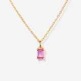 Birthstone Pink Tourmaline Necklace - October by Little Sky Stone