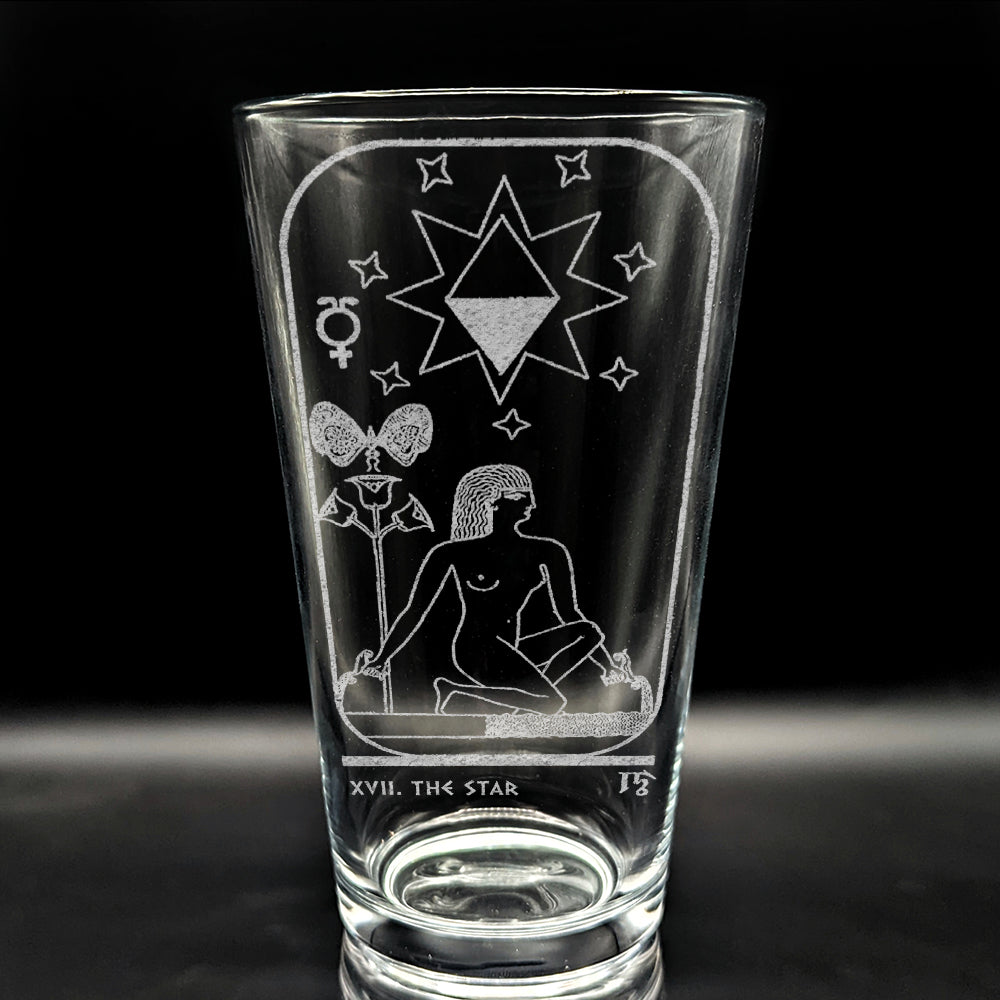 EGYPTIAN TAROT CARD Pint Glasses by LumEngrave