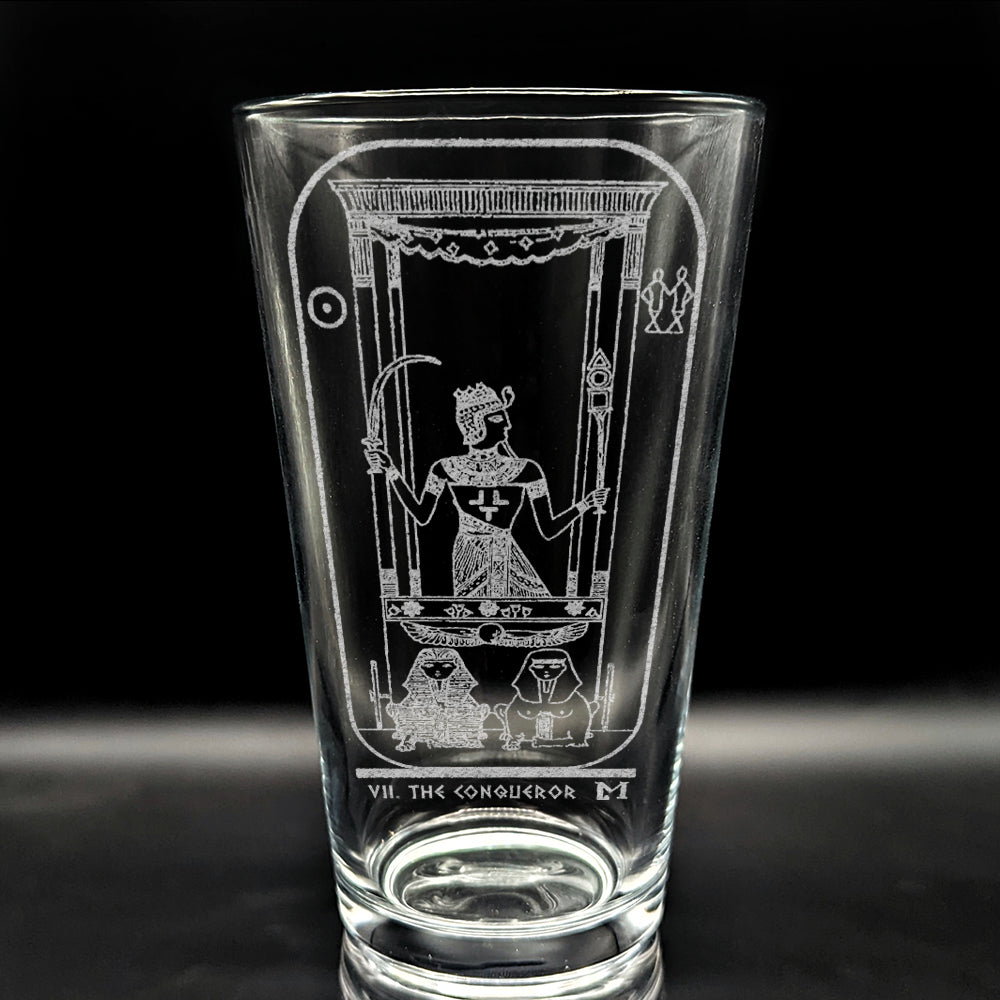 EGYPTIAN TAROT CARD Pint Glasses by LumEngrave