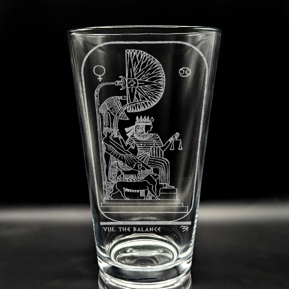 EGYPTIAN TAROT CARD Pint Glasses by LumEngrave