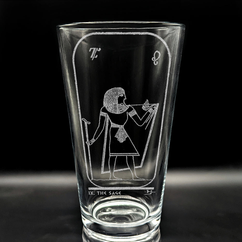 EGYPTIAN TAROT CARD Pint Glasses by LumEngrave