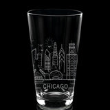 CITY SKYLINES Pint Glasses by LumEngrave