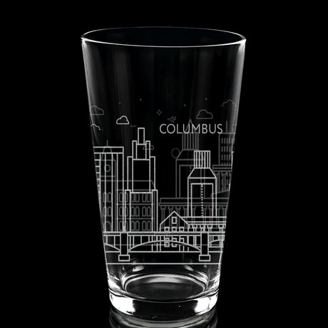 CITY SKYLINES Pint Glasses by LumEngrave