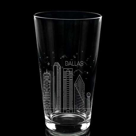 CITY SKYLINES Pint Glasses by LumEngrave