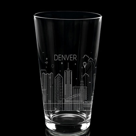 CITY SKYLINES Pint Glasses by LumEngrave