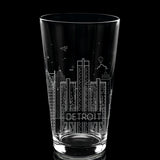 CITY SKYLINES Pint Glasses by LumEngrave