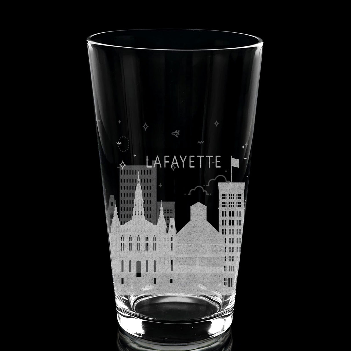 CITY SKYLINES Pint Glasses by LumEngrave