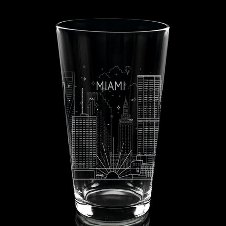 CITY SKYLINES Pint Glasses by LumEngrave