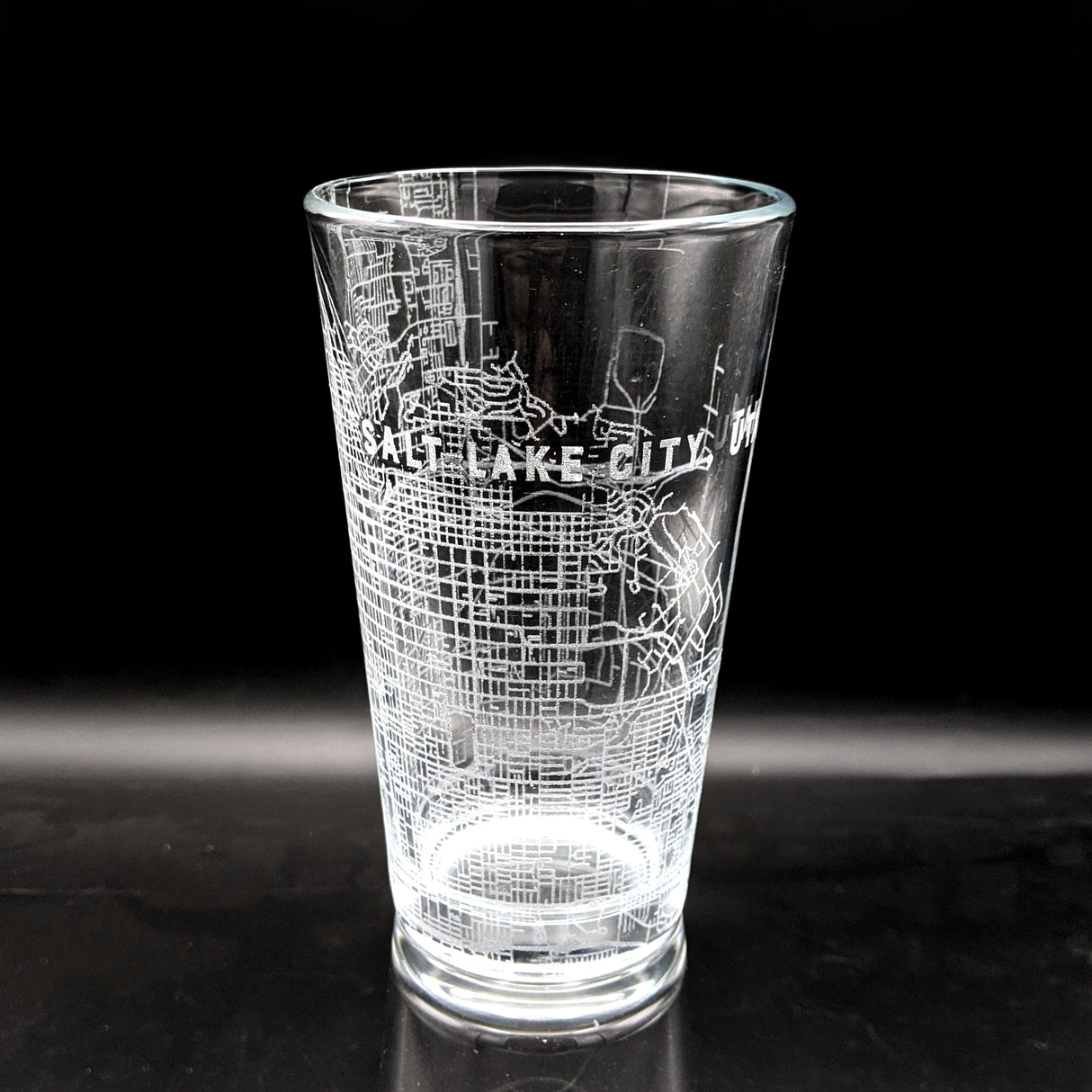 CITY STREET MAP Pint Glasses by LumEngrave