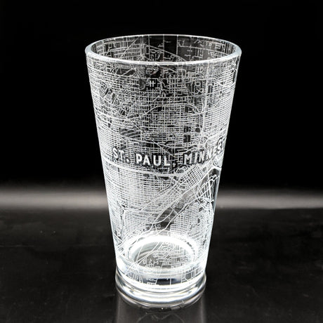 CITY STREET MAP Pint Glasses by LumEngrave