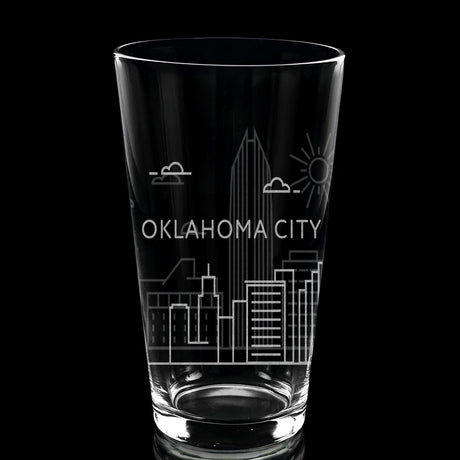 CITY SKYLINES Pint Glasses by LumEngrave