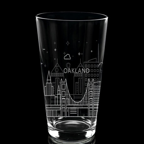 CITY SKYLINES Pint Glasses by LumEngrave