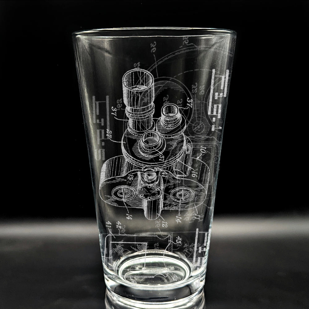 PATENT Pint Glasses by LumEngrave