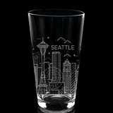 CITY SKYLINES Pint Glasses by LumEngrave