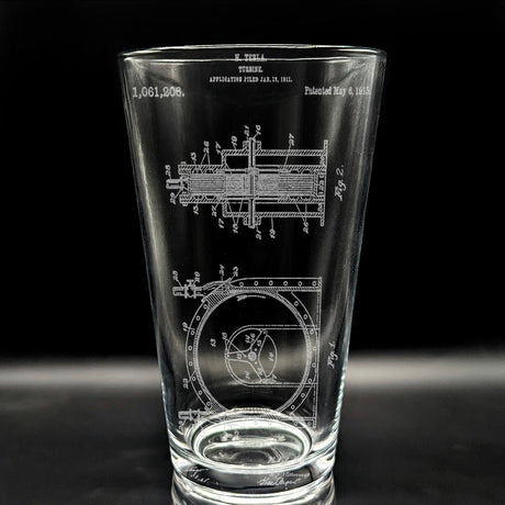 PATENT Pint Glasses by LumEngrave