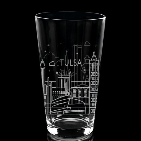 CITY SKYLINES Pint Glasses by LumEngrave