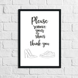 Please Remove Your Shoes 2 Simple Home Wall Decor Print by WinsterCreations™ Official Store