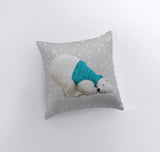 Polar Bear | Blue Sweater | Pillow Cover | Christmas Gift | Home Decor | Throw Pillow | Decor Pillows for Couch | Sofa Pillows | Modern Home Decor by UniikPillows