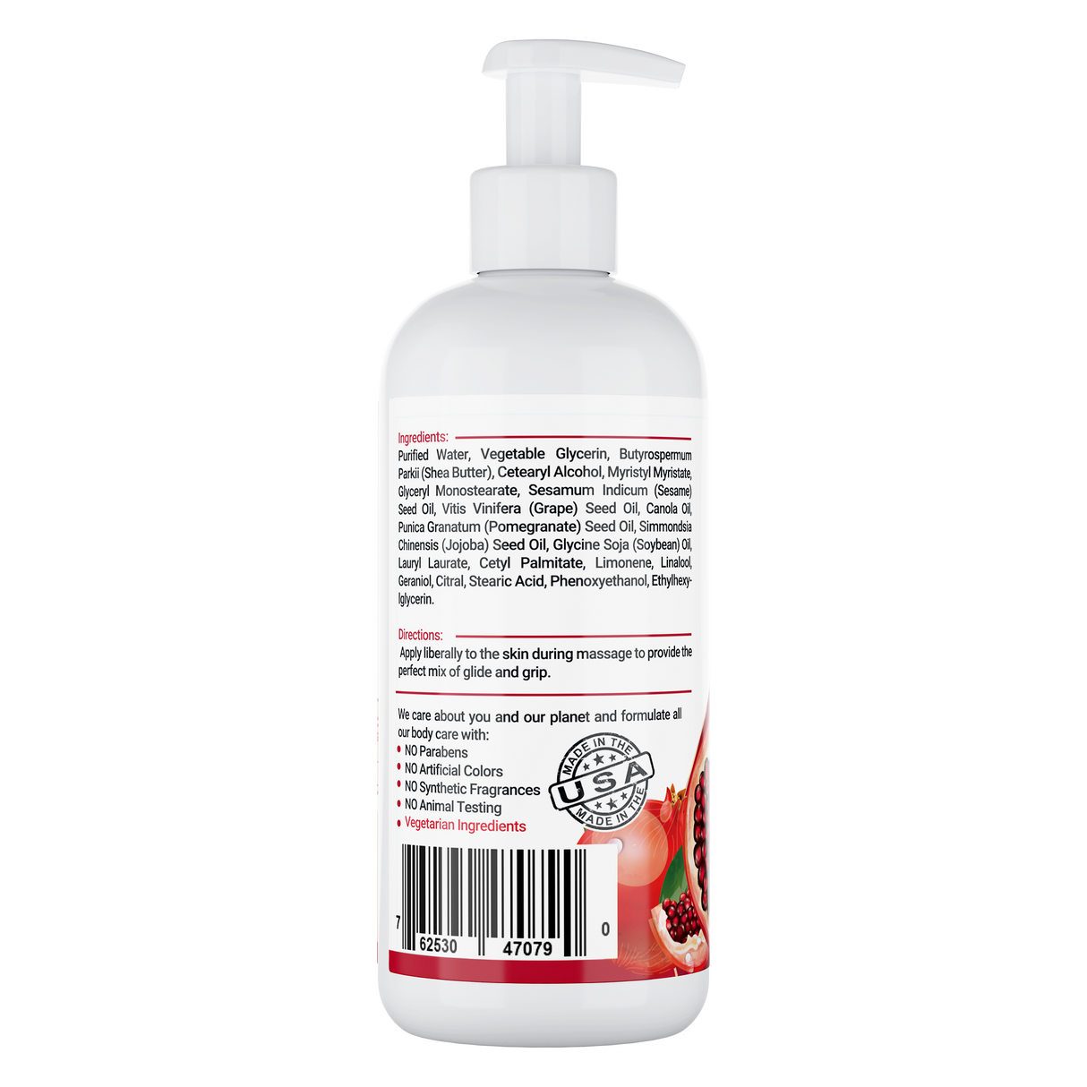 Morgan Cosmetics Massage Lotion Pomegranate 12 oz by Morgan Cosmetics