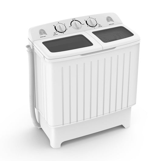 20 lbs Portable Washing Machine with Built-in Gravity Drain-Gray