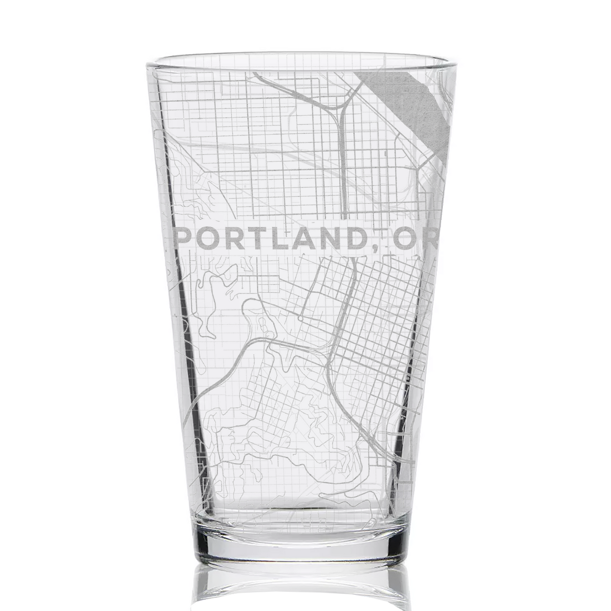 CITY STREET MAP Pint Glasses by LumEngrave