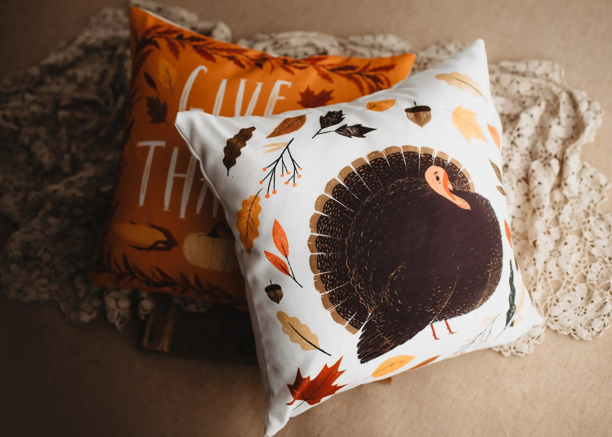 Primitive Give Thanks Pillow Cover |  Thanksgiving decor | Farmhouse Pillows | Country Decor | Fall Throw Pillows | Cute Throw Pillow | Gift by UniikPillows