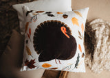 Primitive Turkey Pillow Cover |  Thanksgiving decor | Farmhouse Pillows | Country Decor | Fall Throw Pillows | Cute Throw Pillows | Gift by UniikPillows