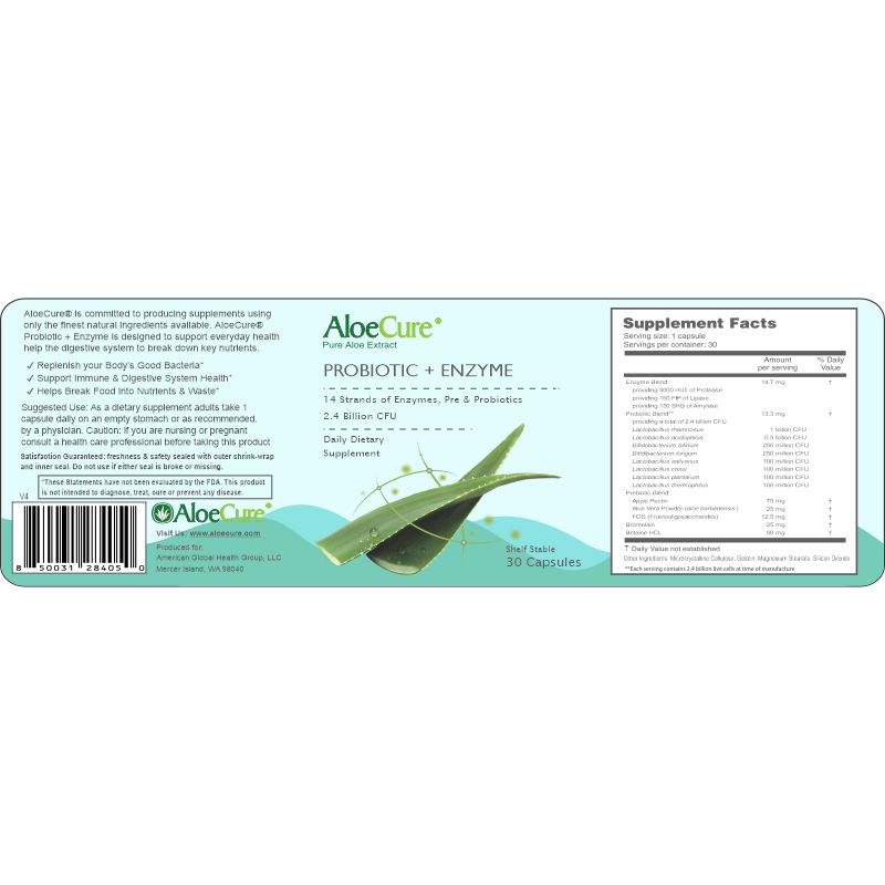 Pre+Probiotic & Digestive Enzyme Blend by AloeCure