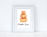 Pumpkin Season Tier Autumn Seasonal Wall Home Decor Print by WinsterCreations™ Official Store