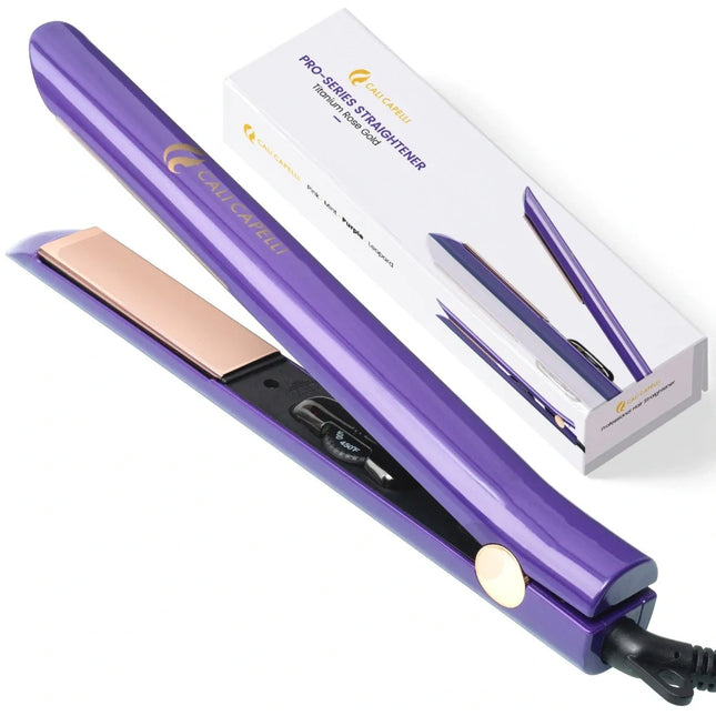 Pro-Series 1″ Titanium Hair Straightener Purple by Calicapelli Hair Tools