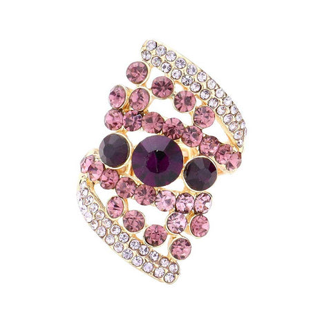 Bubble Stone Cluster Stretch Ring by Madeline Love