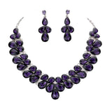 Teardrop Stone Cluster Evening Necklace by Madeline Love