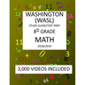 8th Grade WASHINGTON WASL, MATH, Test Prep: 2019: 8th Grade Washington Assessment of Student Learning MATH Test prep/study guide