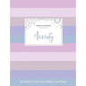 Adult Coloring Journal: Anxiety (Mandala Illustrations, Pastel Stripes)
