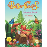 Butterflies Coloring Book For Adults: 35+ Unique Butterfly Designs including Flowers, Gardens - Beautiful Butterfly Coloring Book for Adults Relaxatio