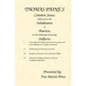 Thomas Paine's Common Sense: Addressed to the Inhabitants of America, on the Following Interesting Subjects