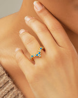 Mylah CZ & Enamel Arch Ring by Sterling Forever