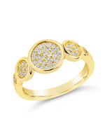 Amy CZ Studded Disk Ring by Sterling Forever