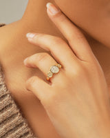 Amy CZ Studded Disk Ring by Sterling Forever