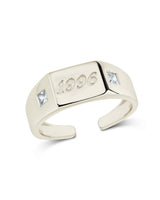 Sterling Silver Birth Year Signet Ring by Sterling Forever