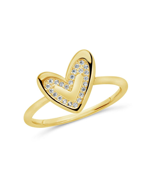 Sterling Silver Mabel CZ Heart Ring by Sterling Forever