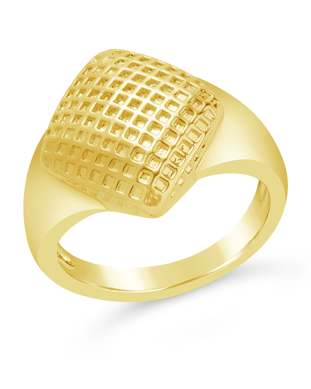 Aldari Textured Signet Ring by Sterling Forever