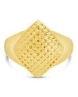 Aldari Textured Signet Ring by Sterling Forever