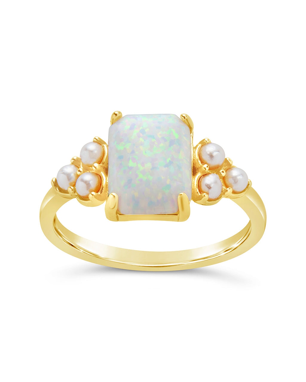 Lana Pearl & Opal Ring by Sterling Forever