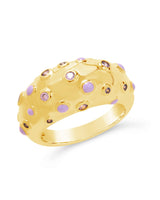 Emberly CZ & Enamel Dome Ring by Sterling Forever