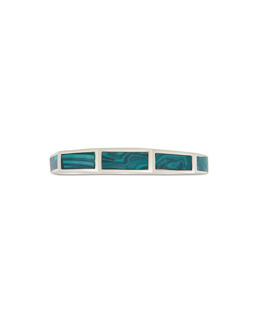 Malachite Baguette Eternity Band Ring by Sterling Forever