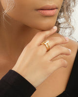 Sterling Silver Triple Pearl Stack Ring by Sterling Forever